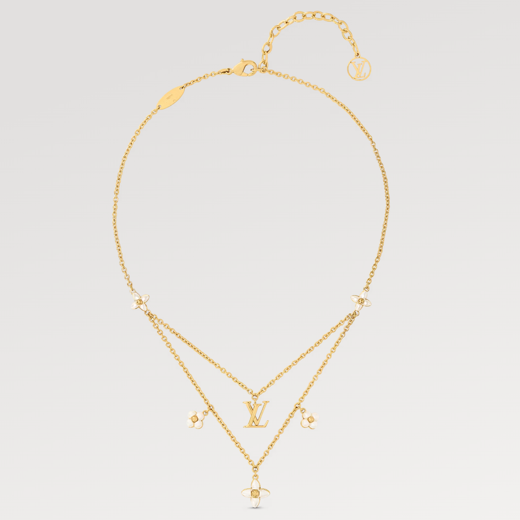 [Camiery]FLOWERGRAM GOLD MOP DOUBLE ROW NECKLACE