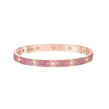 [Camiery]2026 PAVE GEMSTONE LOVE BRACELET 6.1MM 10 DIAMONDS