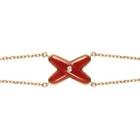 [Camiery]JEUX BRACELET CARNELIAN PINK GOLD 1 DIAMOND