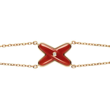 [Camiery]JEUX BRACELET CARNELIAN PINK GOLD 1 DIAMOND