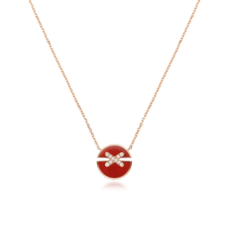 [Camiery]JEUX DE ROSE GOLD DIAMOND NECKLACE