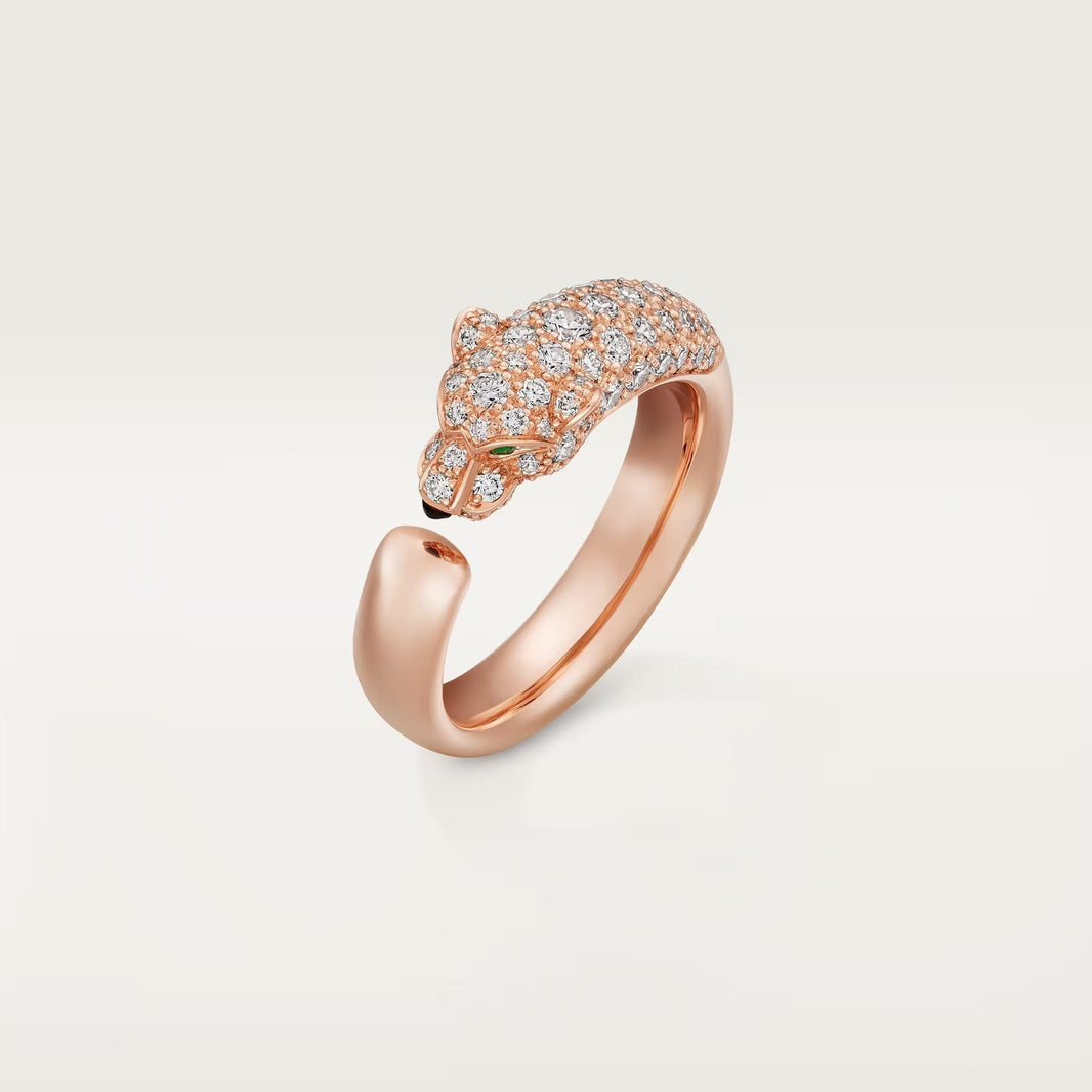[Camiery] PANTHERE HALF DIAMOND SMALL RING
