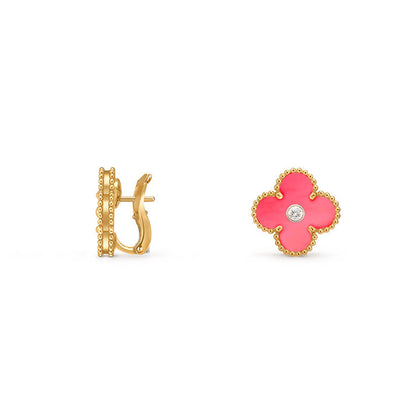 [Camiery]CLOVER 15MM MOP DIAMOND EARRINGS COLLECTION