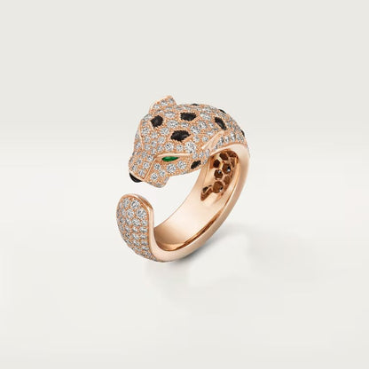 [Camiery] PANTHERE SPOTTED FULL DIAMOND MEDIUM RING