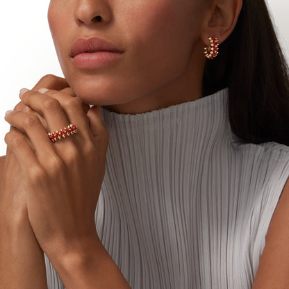 [Camiery] CLASH 7.9MM AGATE CHALCEDONY EARRINGS