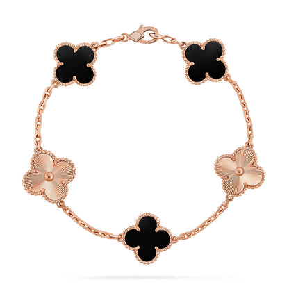 [Camiery] CLOVER 5 MOTIF ONYXS BRACELET COLLECTION