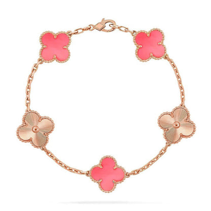 [Camiery] CLOVER 5 MOTIFS  PINK MOP BRACELET COLLECTION