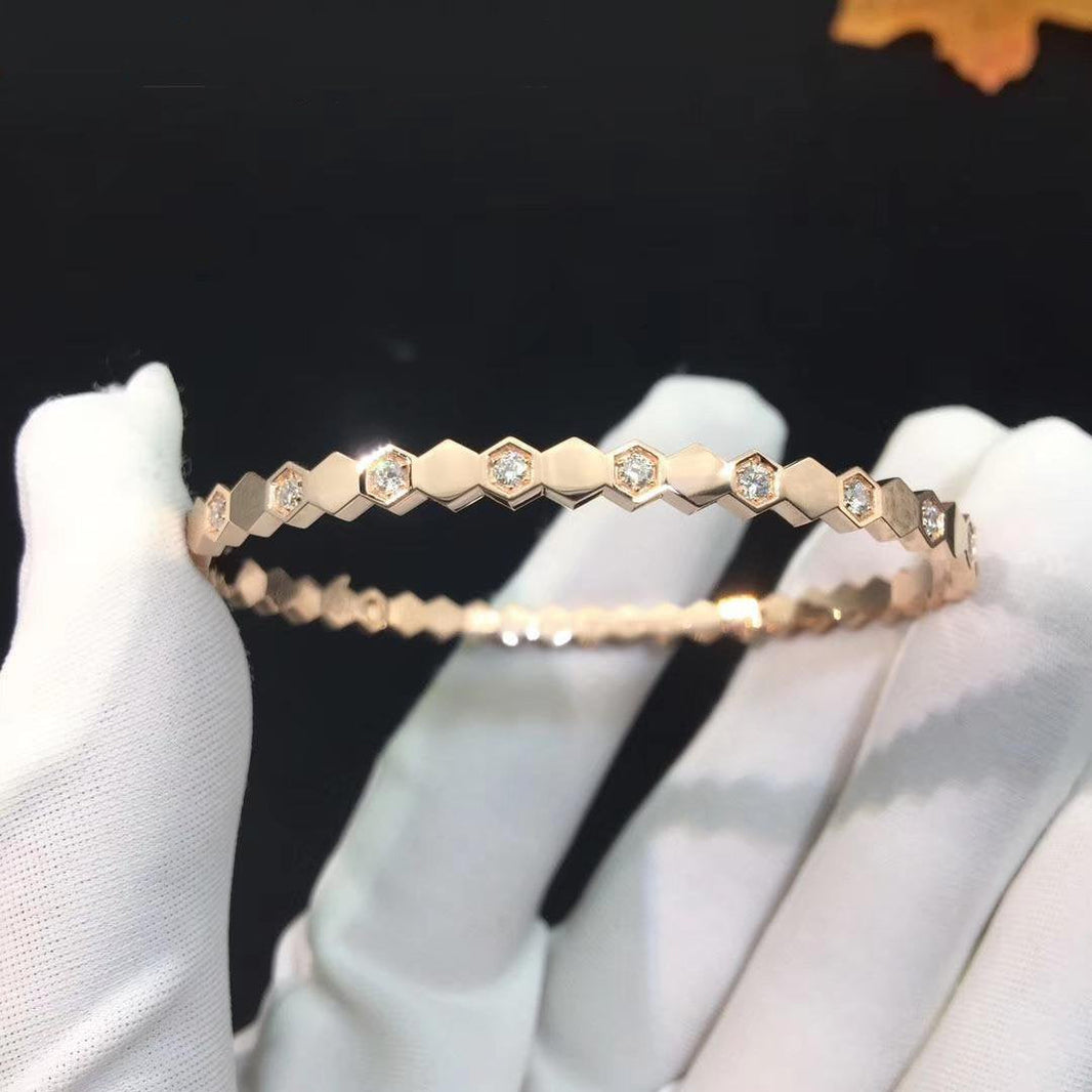 [Camiery]BEE LOVE PINK GOLD DIAMOND BRACELET