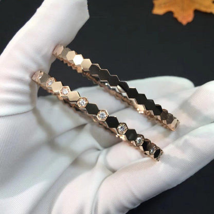 [Camiery]BEE LOVE PINK GOLD DIAMOND BRACELET
