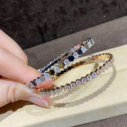 [Camiery]BEE LOVE GOLD BRACELET FULL DIAMOND