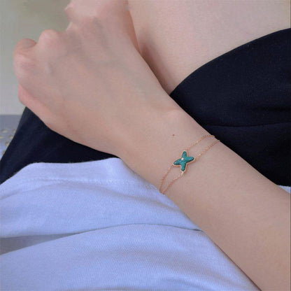 [Camiery]JEUX BRACELET MALACHITE PINK GOLD 1 DIAMOND