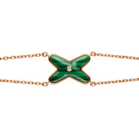 [Camiery]JEUX BRACELET MALACHITE PINK GOLD 1 DIAMOND