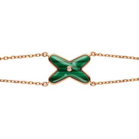 [Camiery]JEUX BRACELET MALACHITE PINK GOLD 1 DIAMOND