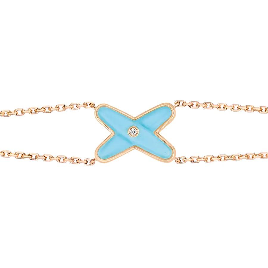 [Camiery]JEUX BRACELET TURQUOISE PINK GOLD 1 DIAMOND