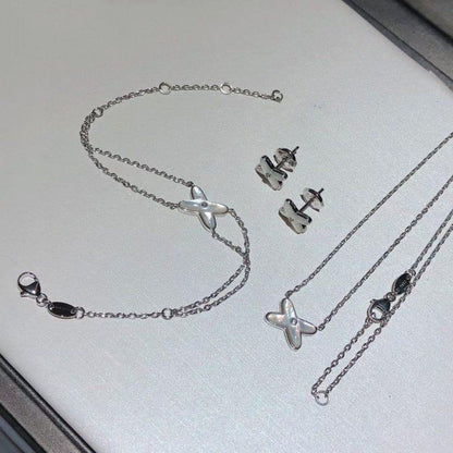 [Camiery]JEUX BRACELET WHITE MOP SILVER 1 DIAMOND