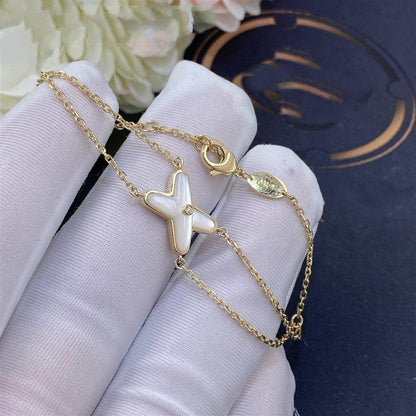 [Camiery]JEUX BRACELET WHITE MOP GOLD 1 DIAMOND