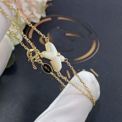 [Camiery]JEUX BRACELET WHITE MOP GOLD 1 DIAMOND