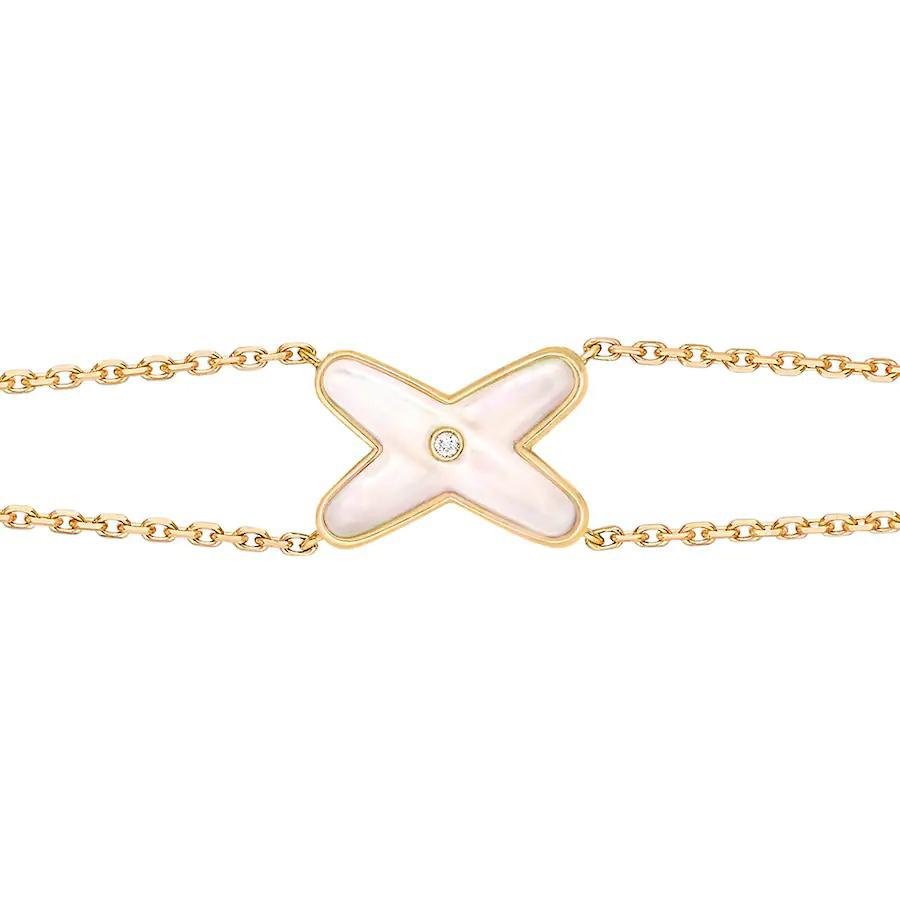 [Camiery]JEUX BRACELET WHITE MOP GOLD 1 DIAMOND