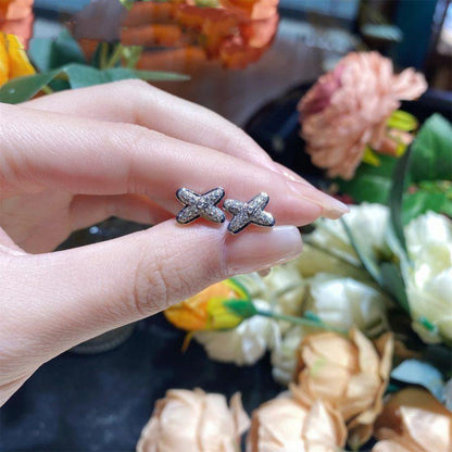 [Camiery]JEUX DE SILVER DIAMOND EARRINGS