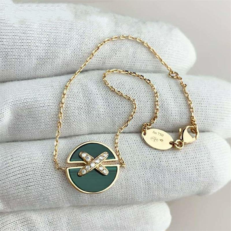 [Camiery]JEUX DE BRACELET MALACHITE PINK GOLD DIAMONDS