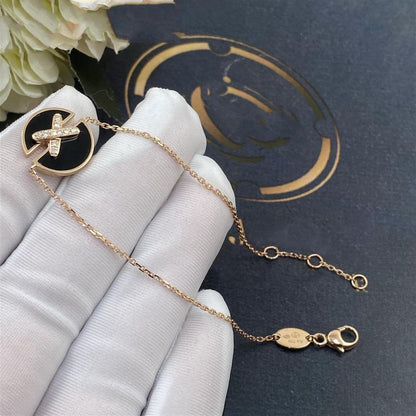 [Camiery]JEUX DE BRACELET ONYX PINK GOLD DIAMOND