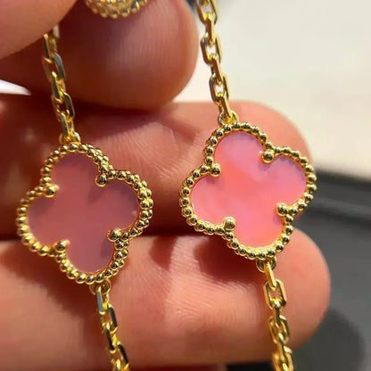 [Camiery] CLOVER 5 MOTIFS  PINK MOP BRACELET COLLECTION