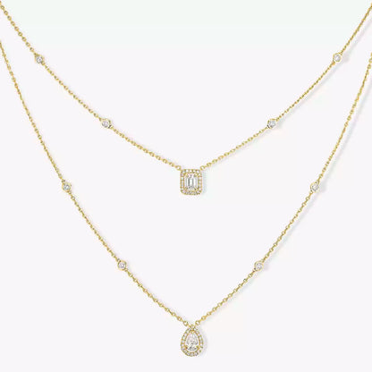 [Camiery]Diamond Necklace My Twin 2 Rows