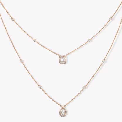 [Camiery]Diamond Necklace My Twin 2 Rows