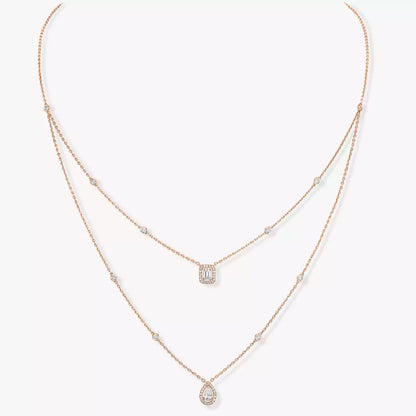 [Camiery]Diamond Necklace My Twin 2 Rows