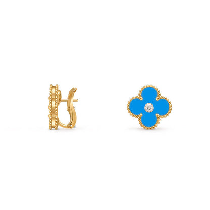 [Camiery]CLOVER 15MM MOP DIAMOND EARRINGS COLLECTION