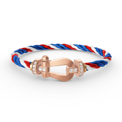 [Camiery]FORCE LARGE HORSESHOE HALF DIAMOND BRACELET ROSE GOLD