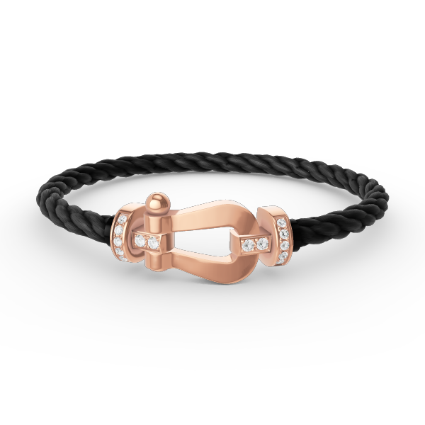 [Camiery]FORCE LARGE HORSESHOE HALF DIAMOND BRACELET ROSE GOLD