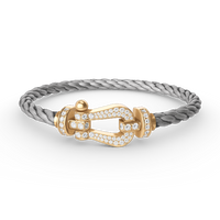 [Camiery]FORCE LARGE HORSESHOE FULL DIAMOND BRACELET GOLD