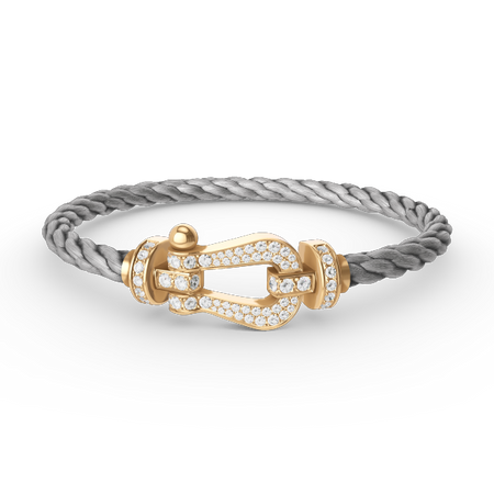 [Camiery]FORCE LARGE HORSESHOE FULL DIAMOND BRACELET GOLD