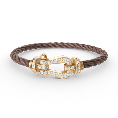 [Camiery]FORCE LARGE HORSESHOE FULL DIAMOND BRACELET GOLD