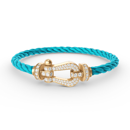 [Camiery]FORCE LARGE HORSESHOE FULL DIAMOND BRACELET GOLD