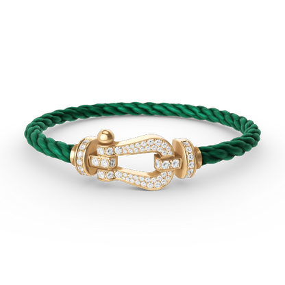 [Camiery]FORCE LARGE HORSESHOE FULL DIAMOND BRACELET GOLD