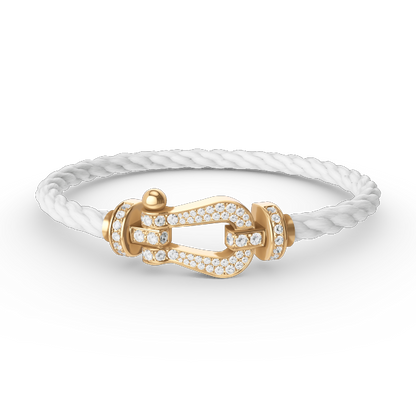 [Camiery]FORCE LARGE HORSESHOE FULL DIAMOND BRACELET GOLD