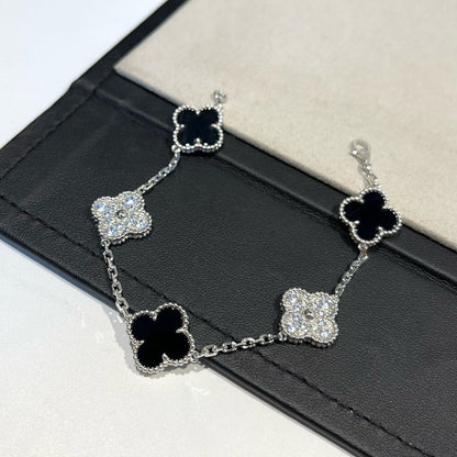 [Camiery] CLOVER 5 MOTIF ONYXS BRACELET COLLECTION