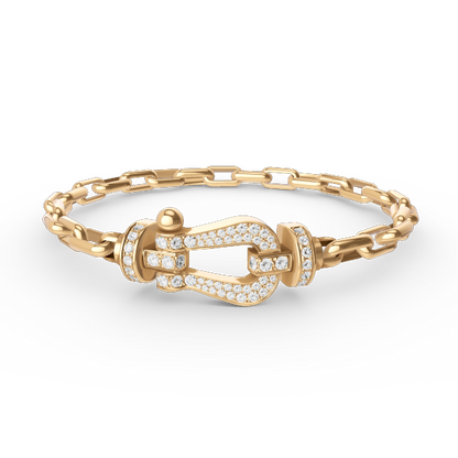 [Camiery]FORCE LARGE HORSESHOE CLASP  METAL BRACELET