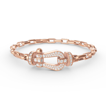 [Camiery]FORCE LARGE HORSESHOE CLASP  METAL BRACELET