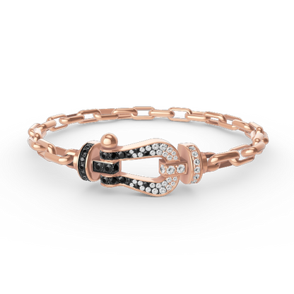 [Camiery]FORCE LARGE HORSESHOE CLASP  METAL BRACELET