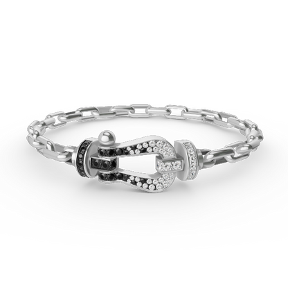[Camiery]FORCE LARGE HORSESHOE CLASP  METAL BRACELET