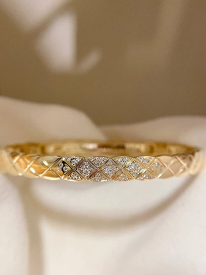[Camiery]KOKO CRUSH HALF DIAMONDS GLOD SILVER ROSE GOLD