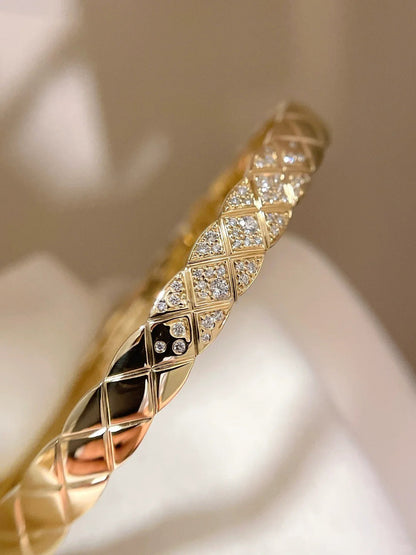 [Camiery]KOKO CRUSH HALF DIAMONDS GLOD SILVER ROSE GOLD