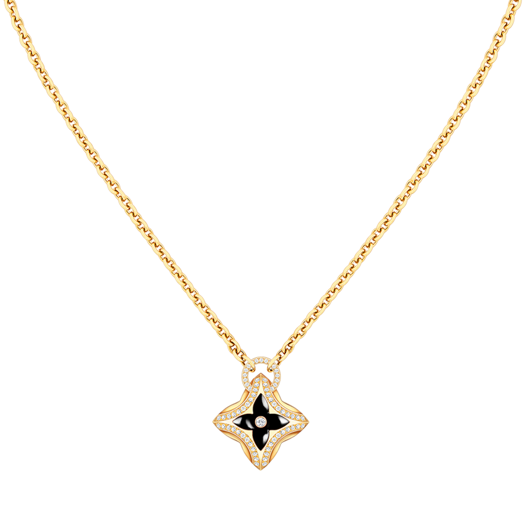 [Camiery]STAR PEDANT PINK GOLD DIAMOND NECKLACE