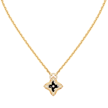 [Camiery]STAR PEDANT PINK GOLD DIAMOND NECKLACE