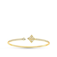 [Camiery]IDYLLE GOLD OPEN BRACELET DIAMOND PAVED