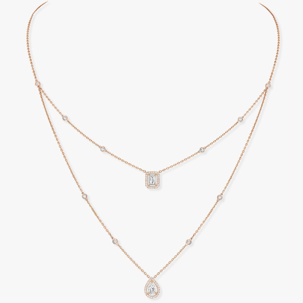 [Camiery]MY TWIN 2 ROW DIAMOND NECKLACE