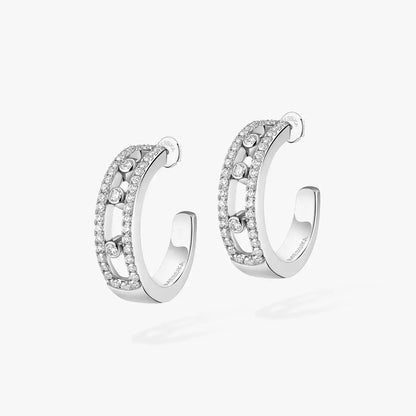 [Camiery]Diamond Pave_ Hoop Earrings Move